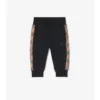 Pantalones de chándal de algodón con ribetes de cuadros