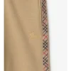 Pantalones de chándal de algodón con ribetes de cuadros
