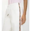 Pantalones de chándal de algodón con ribetes de cuadros