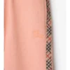 Pantalones de chándal de algodón con ribetes de cuadros