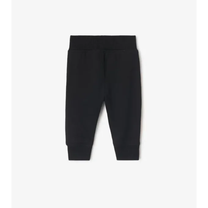 Pantalones de chándal de algodón con ribetes de cuadros