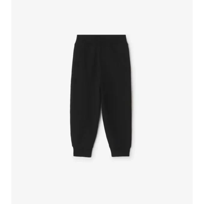 Pantalones de chándal de algodón con ribetes de cuadros