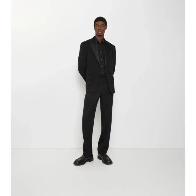 Pantalones de esmoquin de lana Grain De Poudre