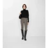 Pantalones de montar de algodón elástico con diseño en espiga