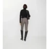 Pantalones de montar de algodón elástico con diseño en espiga