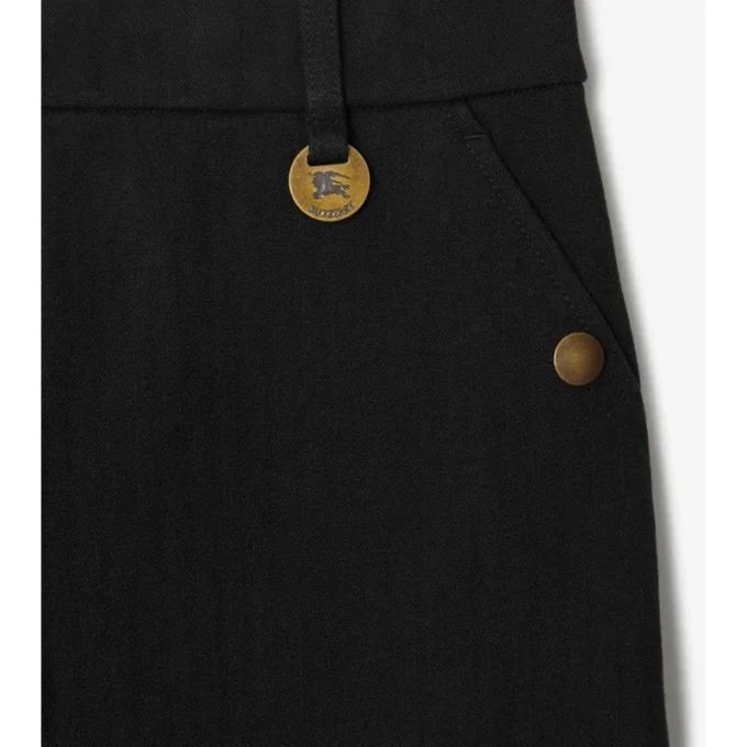 Pantalones de montar de algodón elástico con diseño en espiga