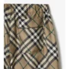 Pantalones de pijama de seda con estampado de cuadros