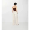 Pantalones de pijama de seda con estampado de tablero de ajedrez de EKD