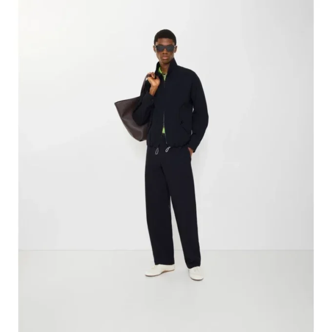 Pantalones de sarga de algodón y lino