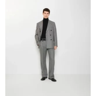 Pantalones de sastrería de lana con estampado de cuadros Puppytooth