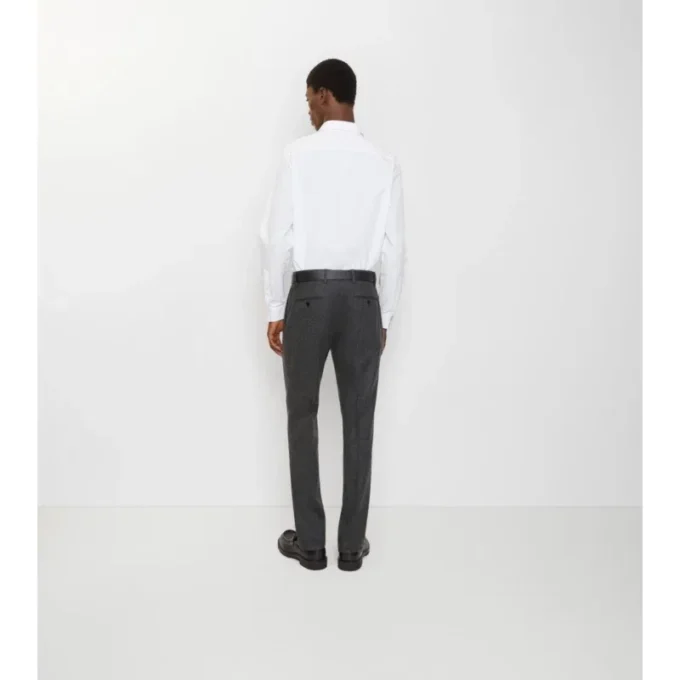 Pantalones entallados de franela de lana