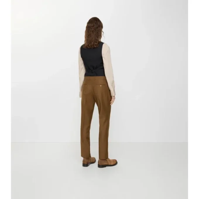 Pantalones entallados de lana y mohair