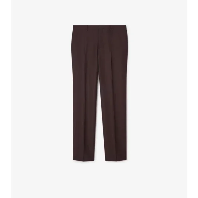 Pantalones entallados de lana y mohair a rayas