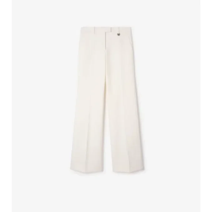 Pantalones entallados de mezcla de algodón