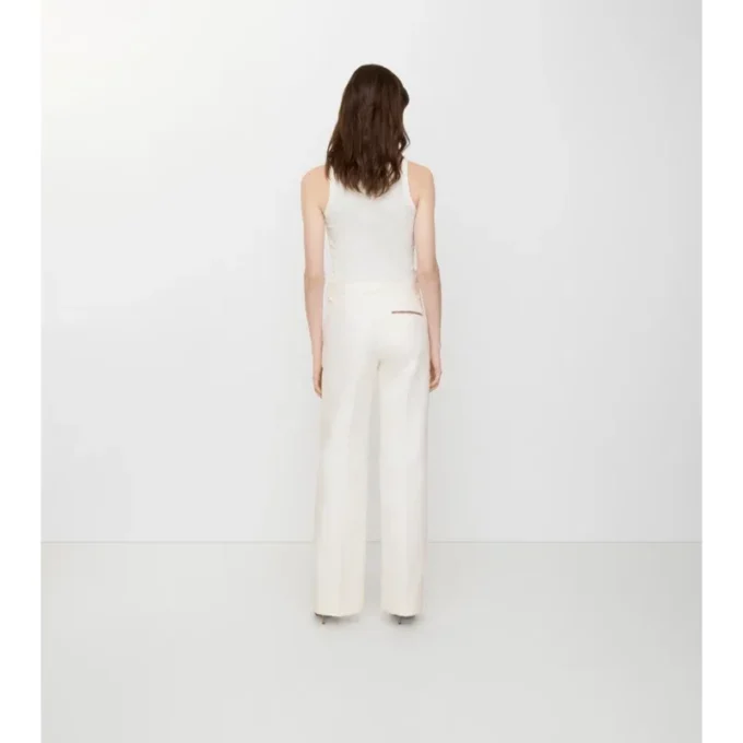 Pantalones entallados de mezcla de algodón