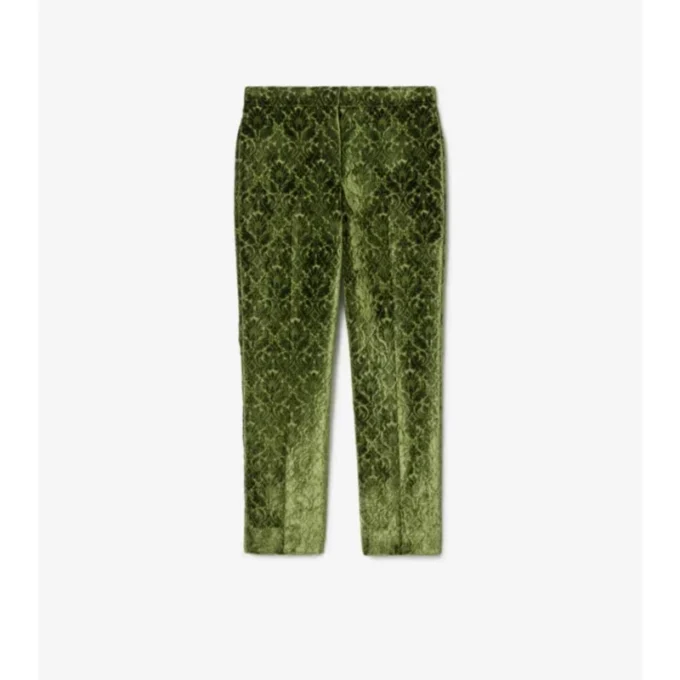 Pantalones entallados de terciopelo barroco