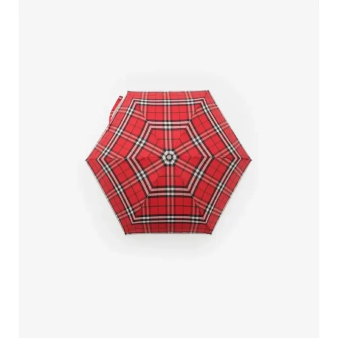 Paraguas plegable con estampado de cuadros