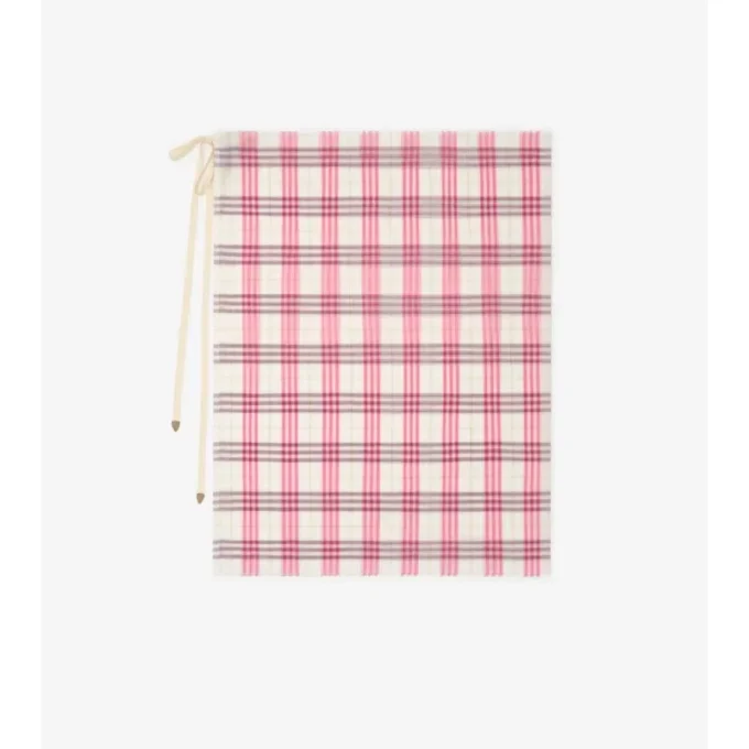 Pareo de algodón con estampado de cuadros