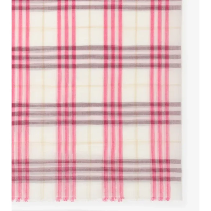 Pareo de algodón con estampado de cuadros
