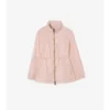 Parka corta de nailon con cinta a cuadros
