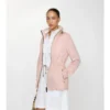 Parka corta de nailon con cinta a cuadros