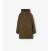 Parka de Gabardine con ribete de piel de oveja
