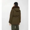 Parka de Gabardine con ribete de piel de oveja