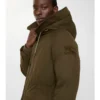 Parka de Gabardine con ribete de piel de oveja