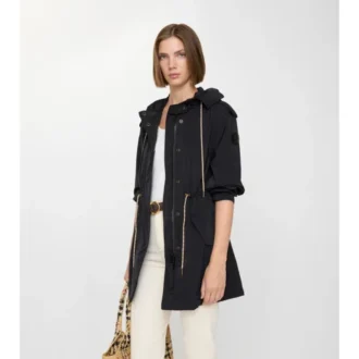 Parka de nailon elástico