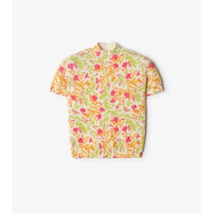 Parte de arriba de mezcla de algodón con estampado floral