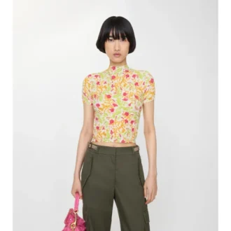 Parte de arriba de mezcla de algodón con estampado floral