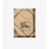 Pañuelo ancho de seda con estampado de cuadros en acuarela