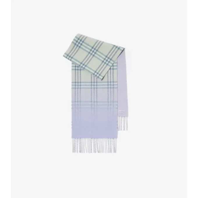 Pañuelo de cachemira con estampado de cuadros degradado