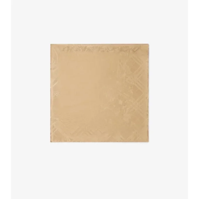 Pañuelo de seda con escudo floral