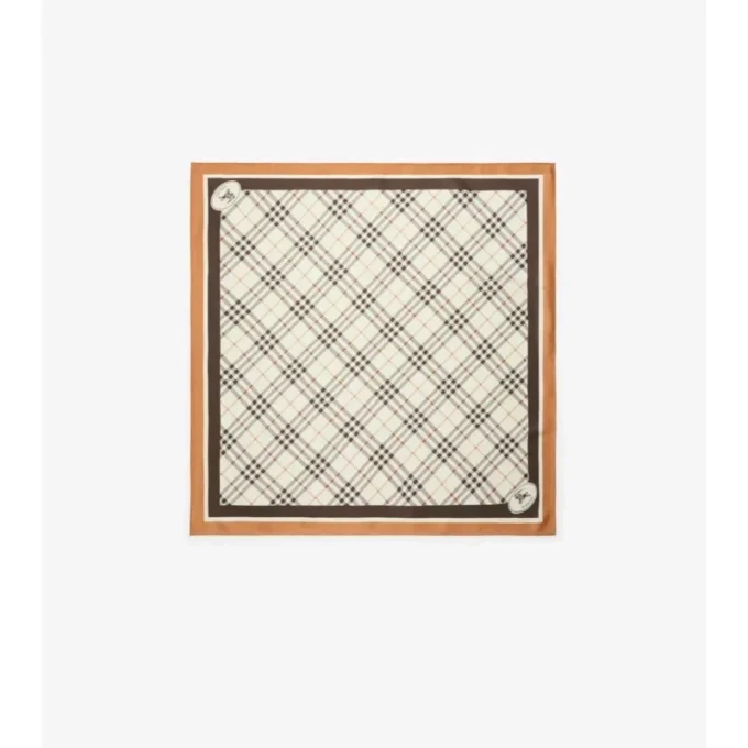 Pañuelo de seda con estampado Check Knight
