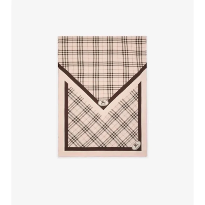 Pañuelo de seda con estampado Check Knight