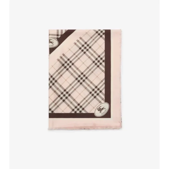 Pañuelo de seda con estampado Check Knight