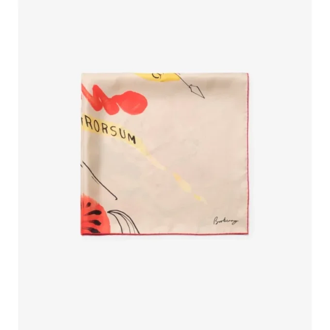 Pañuelo de seda EKD con diseño de acuarela