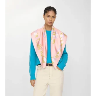 Pañuelo de seda EKD con estampado floral