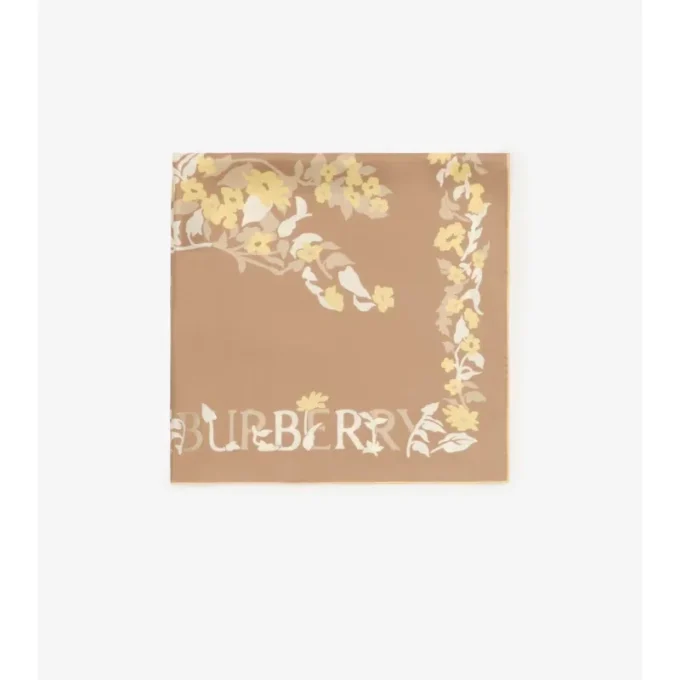 Pañuelo de seda EKD con estampado floral