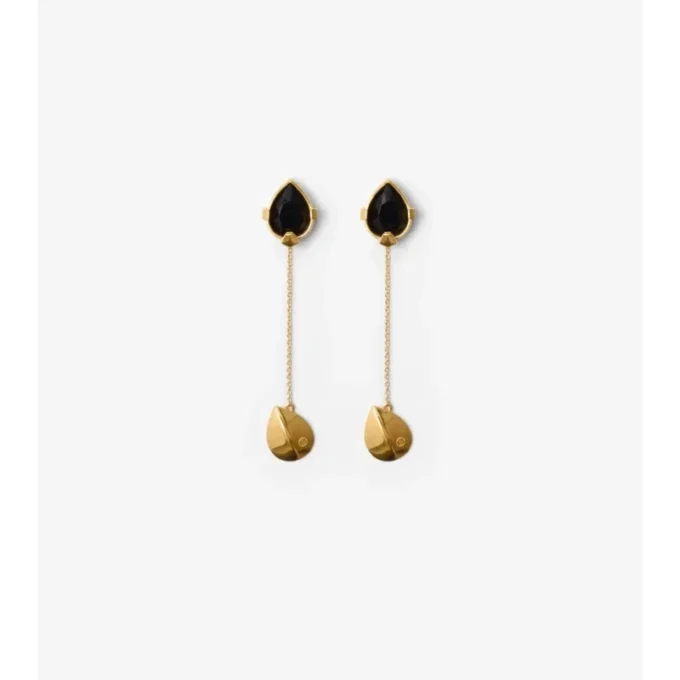 Pendientes con colgante de escudo de ónix