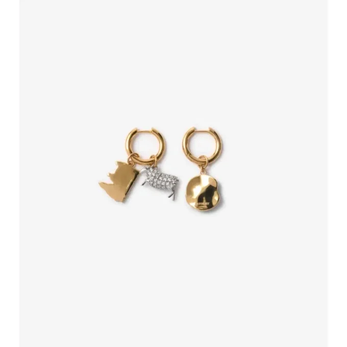 Pendientes de aro con dijes 