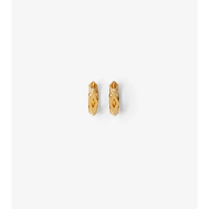 Pendientes de aro huecos con pavé