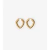Pendientes de aro retorcido con escudo grande 