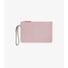 Pochette de peau avec fermeture éclair
