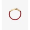 Pulsera de cuero con diseño de cuadros