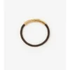 Pulsera de cuero con diseño de cuadros