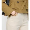 Pulsera de piel con granulado en forma de cuadros 