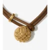 Pulsera de piel con granulado en forma de cuadros 