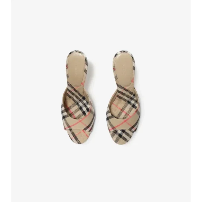 Sandalias altas Mews con estampado de cuadros 